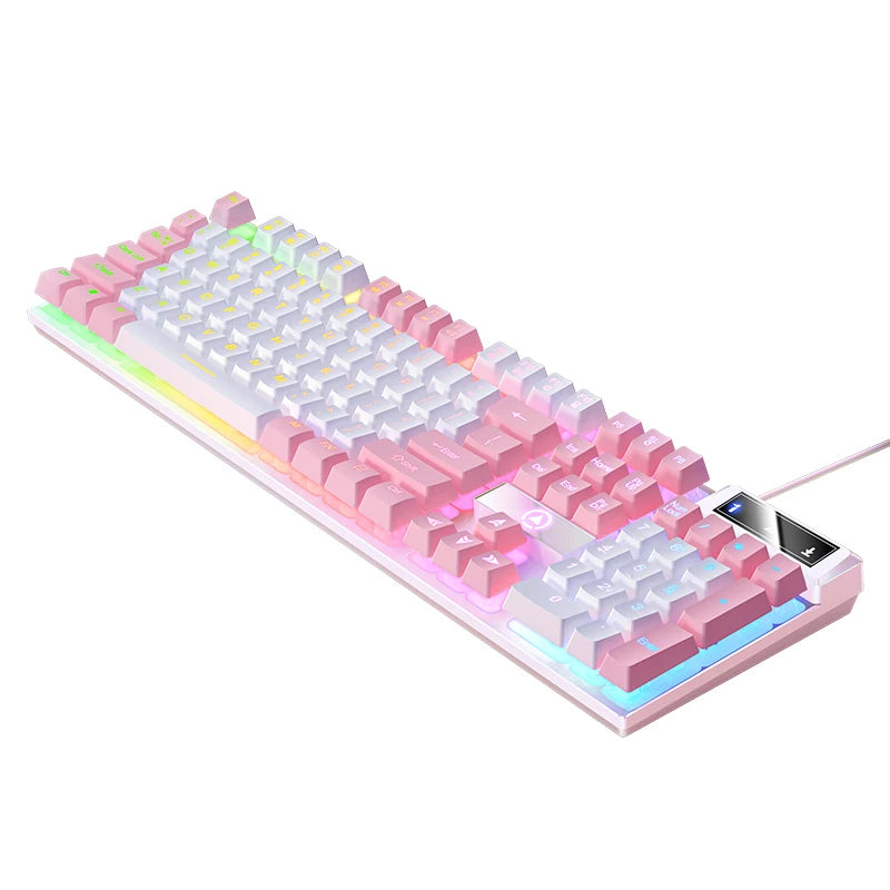 USB Wired Gaming Keyboard, 104 Keys Compatible with Windows Laptop/Computer/PC, Ergonomic Design, Office & Gaming Accessories