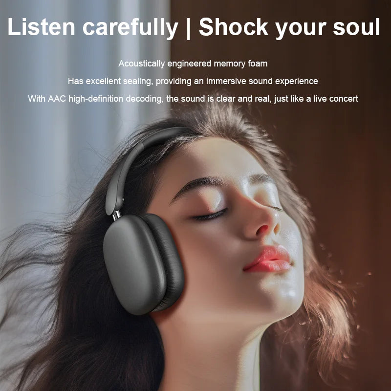 Newest ANC Max Bluetooth Headphone Active Noise Cancelling Wireless Earphone Over Ear Games Headphones ENC HD Mic Stereo Headset