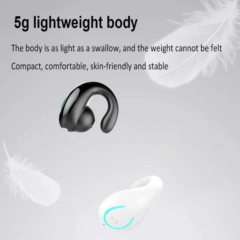 Bluetooth Headsets Wireless Headphones Air-conduction With Microphone Handsfree Clip-on-ear Earphones For Driving Work Audifonos