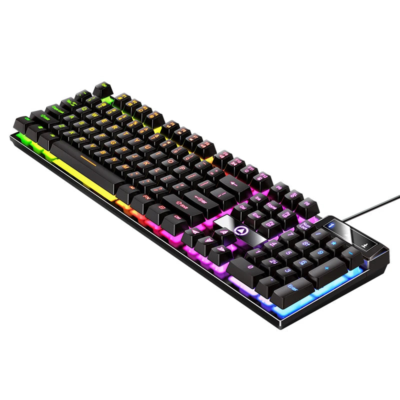 USB Wired Gaming Keyboard, 104 Keys Compatible with Windows Laptop/Computer/PC, Ergonomic Design, Office & Gaming Accessories
