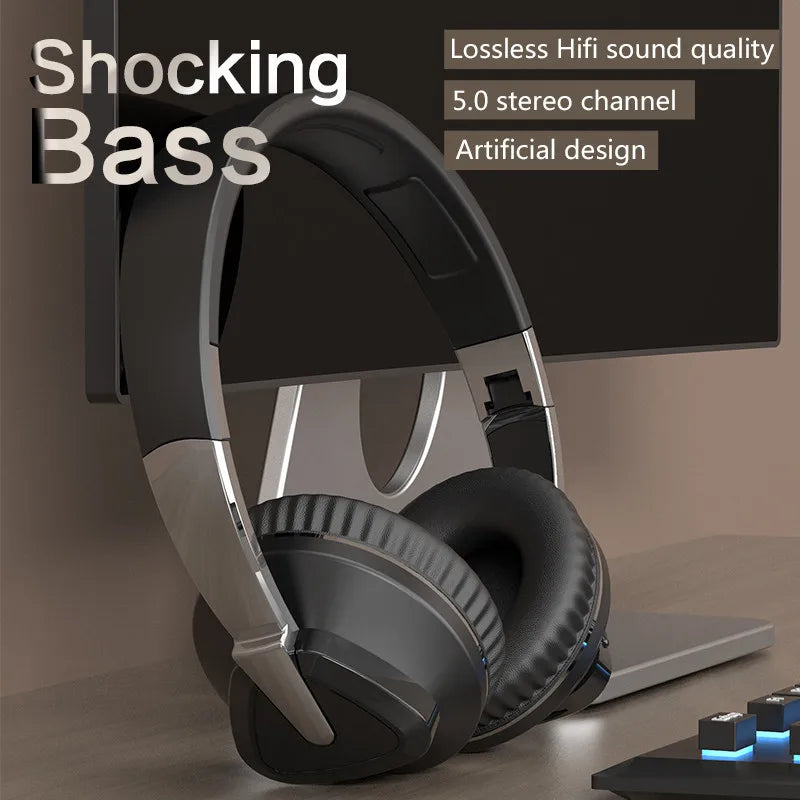 Bluetooth Headphone Wireless Earphone Noise Cancel H3 Pro max Headset with Mic 20 Hours Playback Music Game Foldable Support TF