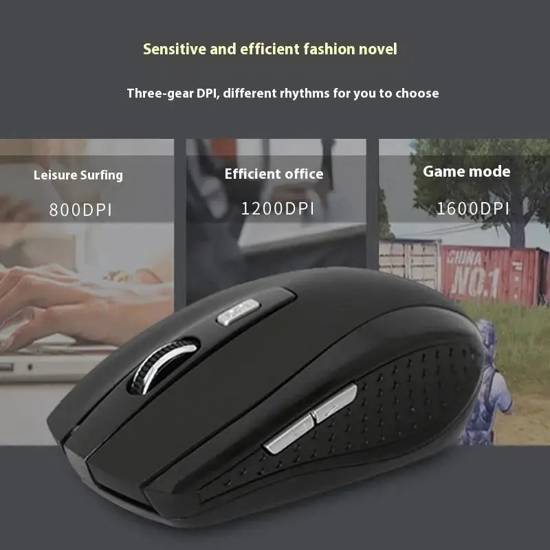Wireless Mouse Silent Mouse 2.4G Portable Mobile Optical Office Mouse Adjustable DPI Levels For Computer PC Laptops MacBook Air