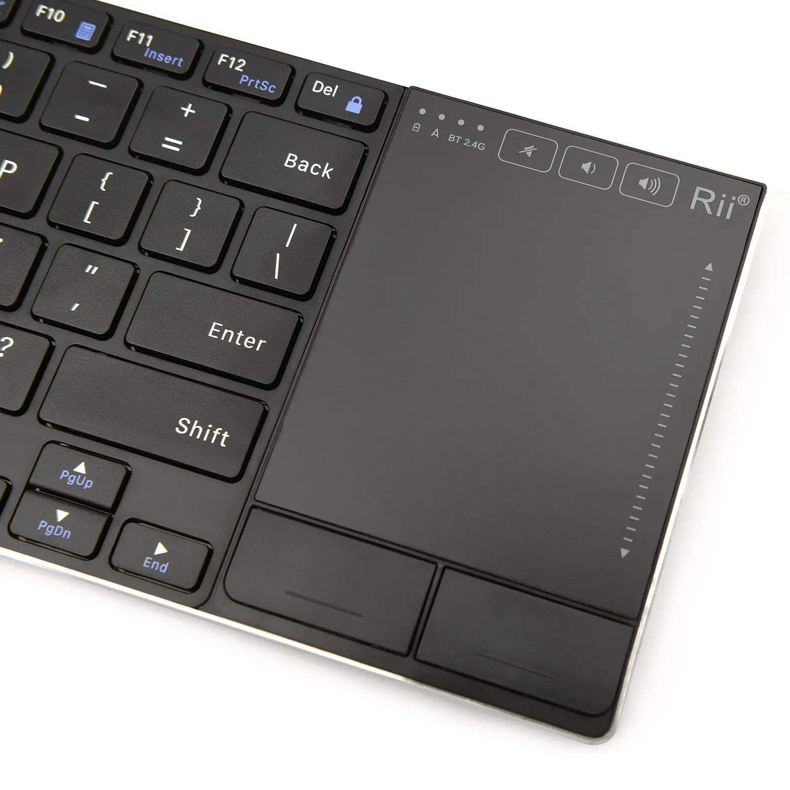 Rii Wireless K22S Bluetooth Keyboard Rechargeable Mini Keyboard with Multi-Touch Touchpad,Compatible PC, Mac, Laptop, Windows