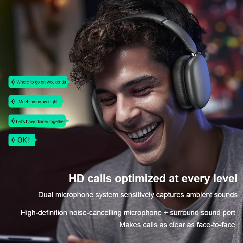 ANC Bluetooth Headphones HiFi Stereo Wireless Earphones High-Quality Active Noise Reduction ANC Max pods Bluetooth headset