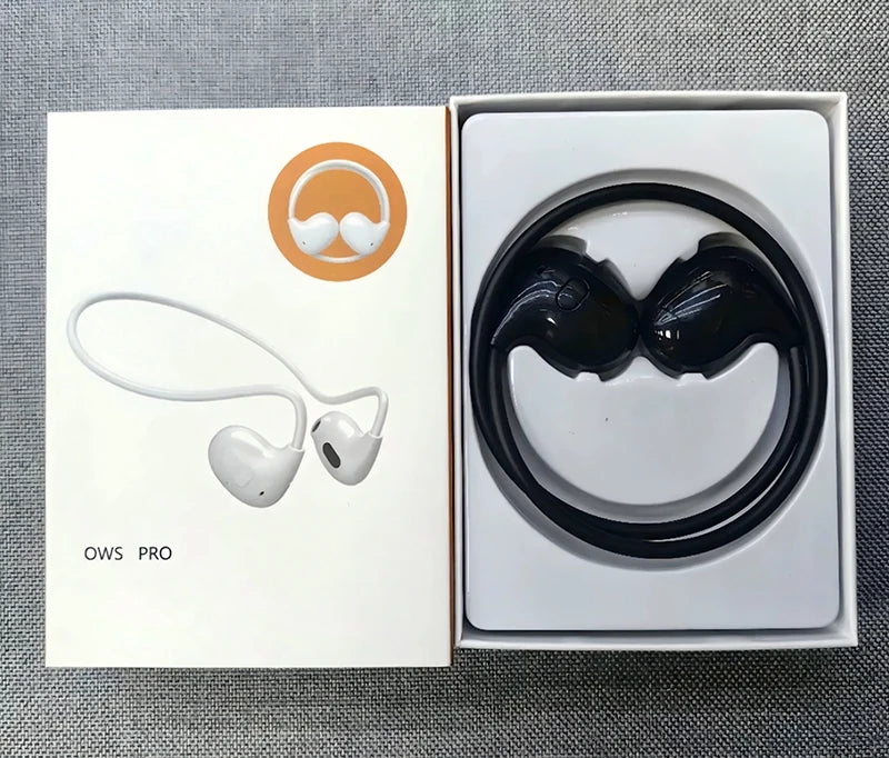 Wireless Headphones Bluetooth 5.3 Headphones Air-Conduction Waterproof Headset Stereo Over-Ear Sports Earphones Earbuds with Mic