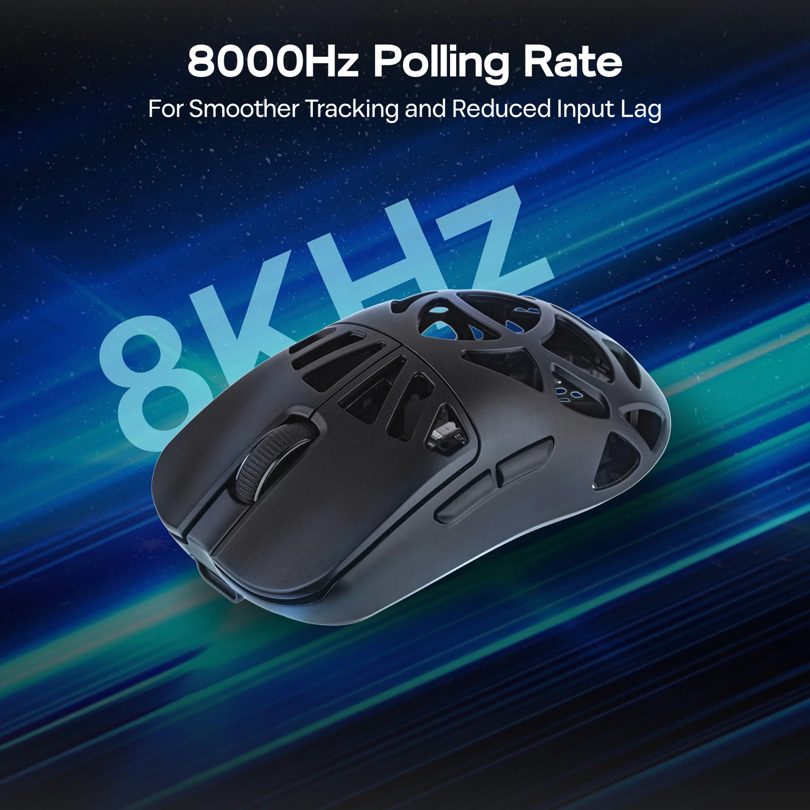 EPOMAKER Carbon X Wired/2.4G/BT Wireless Gaming Mouse 400 to 30,000 DPI Adjustable with PAW3950 Sensor for PC/Mac/Linux