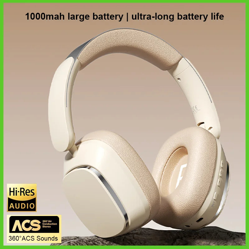 Original ANC TD66 Bluetooth Headphone -48db Active Noise Cancelling Earphone 1000mAh 100H-Playing HiFi ANC-Max Wireless Headset