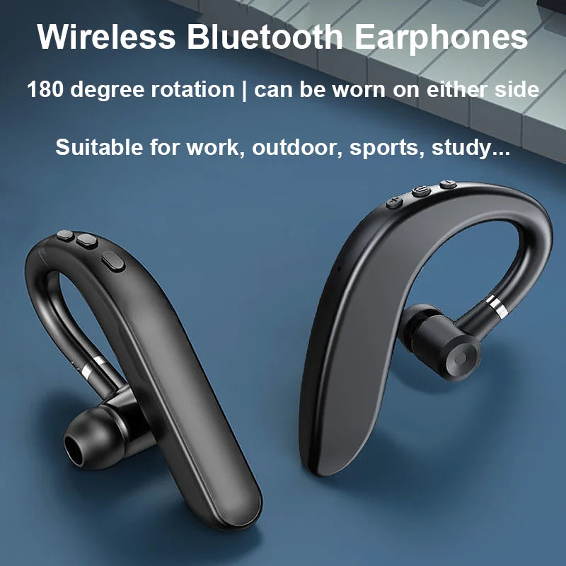 S109 Bluetooth Headphone TWS Wireless Ear Hook Earphone HiFi Stereo HD-Calling Noise Reduction Headset Earbuds Long Playing Time