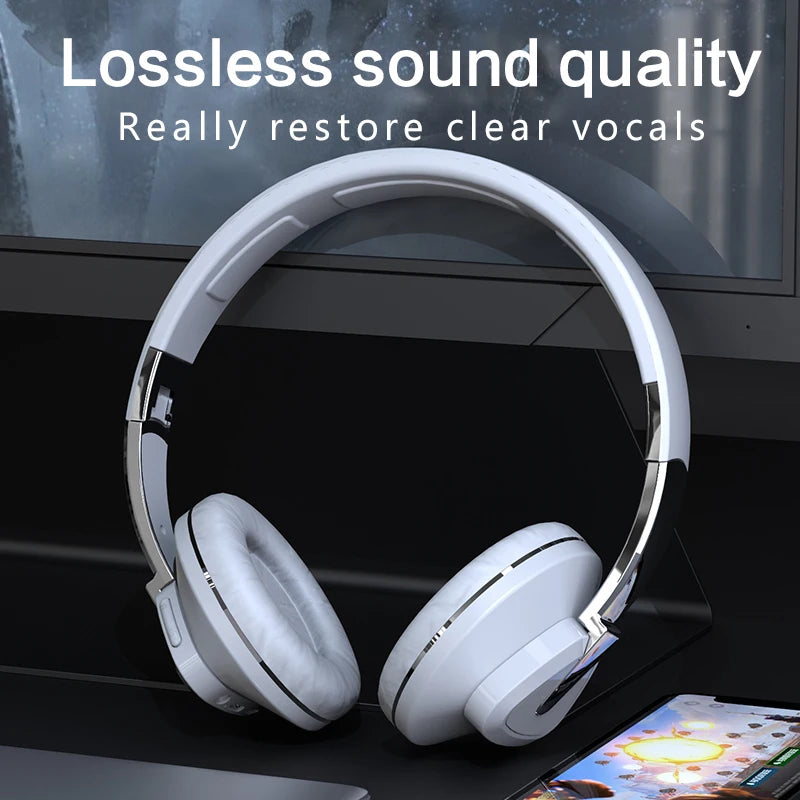 Bluetooth Headphone Wireless Earphone Noise Cancel H3 Pro max Headset with Mic 20 Hours Playback Music Game Foldable Support TF