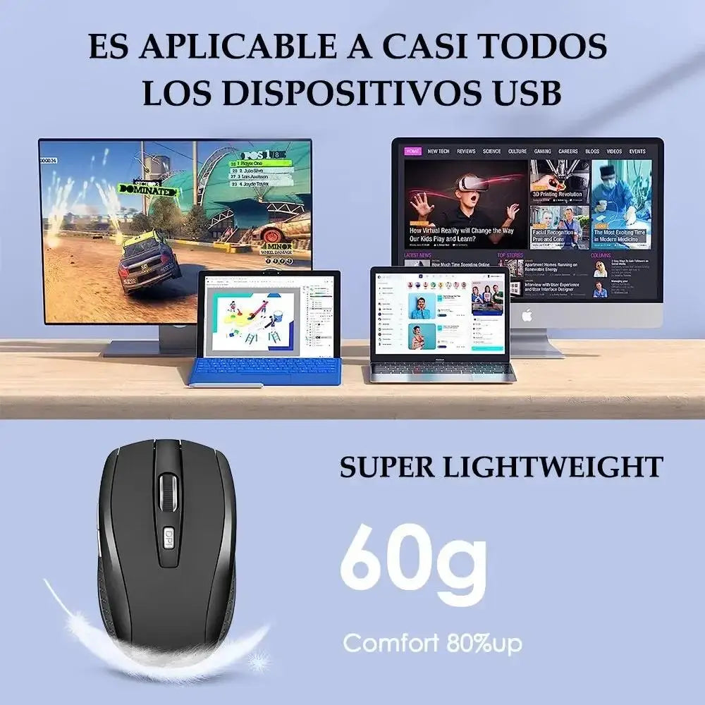 Wireless Mouse Silent Mouse 2.4G Portable Mobile Optical Office Mouse Adjustable DPI Levels For Computer PC Laptops MacBook Air