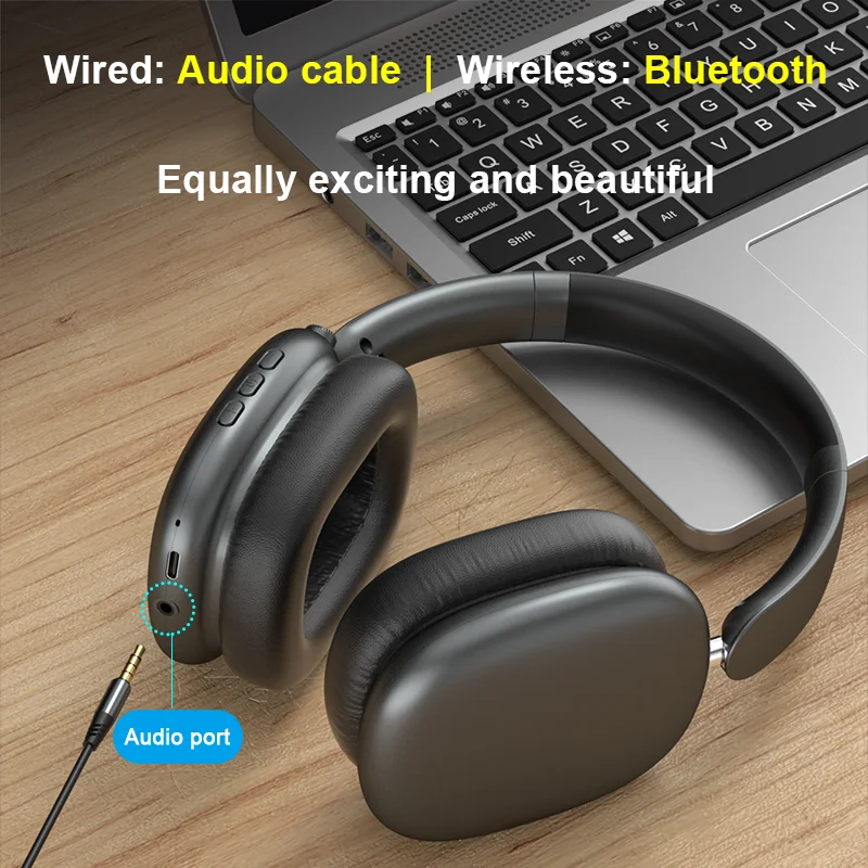 ANC Bluetooth Headphones HiFi Stereo Wireless Earphones High-Quality Active Noise Reduction ANC Max pods Bluetooth headset