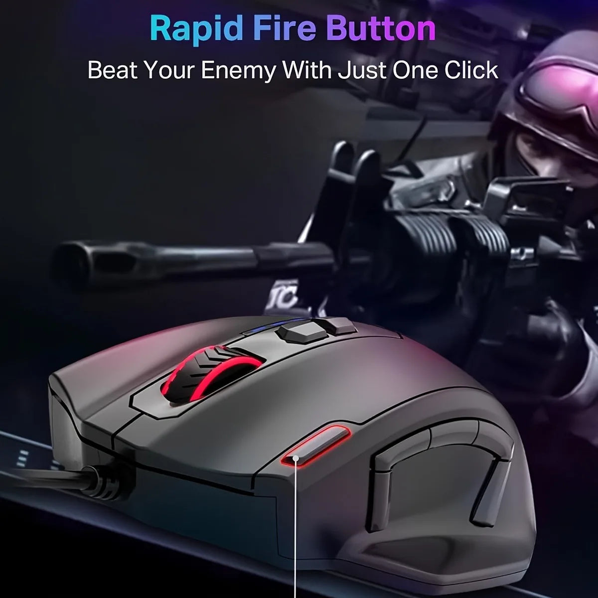 E-YOOSO X-41PRO Wired Mouse Large Gaming Mouse RGB Backlit 11 Programmable Side Buttons Support for Computer PC Laptop Mac