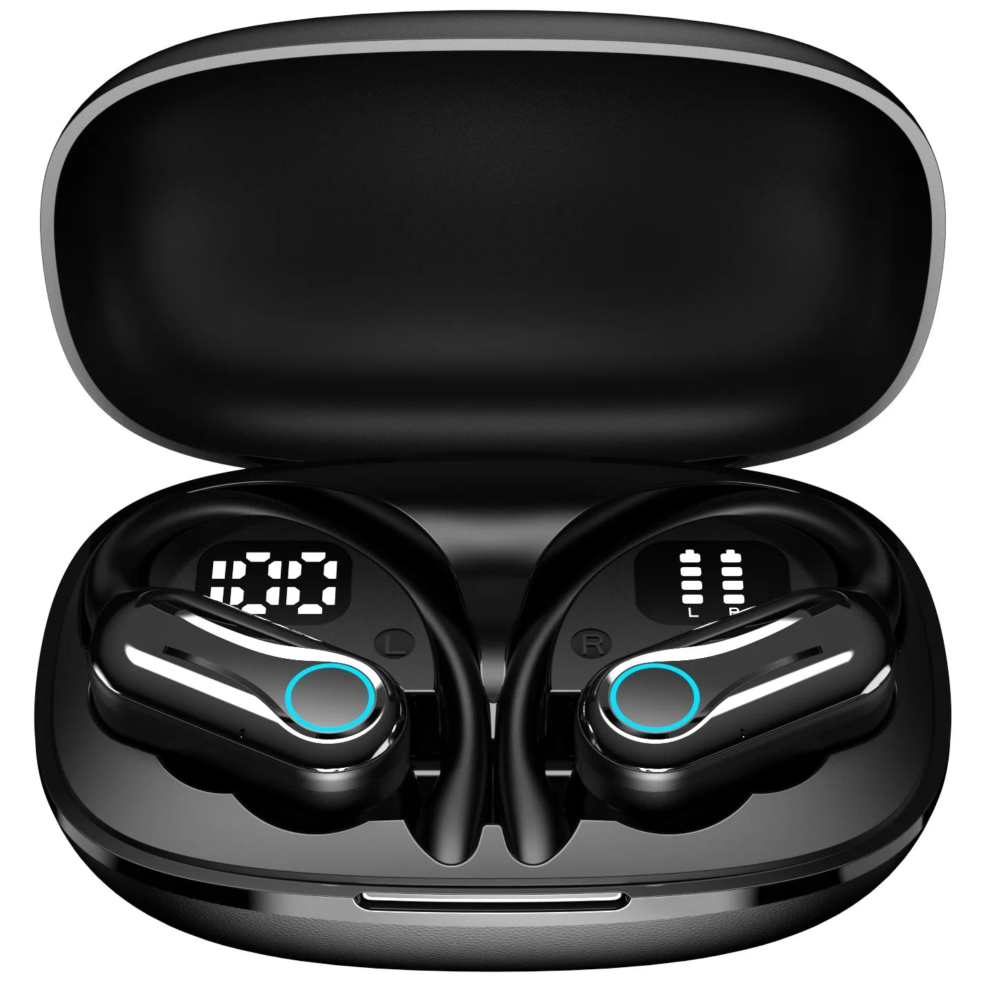144Languages AI Translation Earbuds,OWS Bluetooth 5.4 Headphones Translator,Smart Mode Touch Screen Real-Time Earphones Fit Work