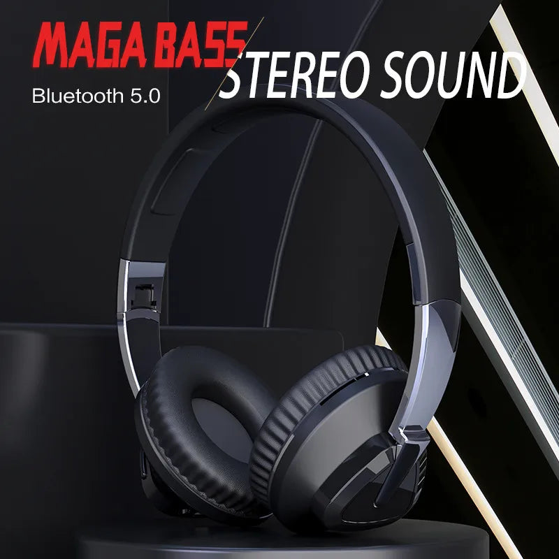 Bluetooth Headphone Wireless Earphone Noise Cancel H3 Pro max Headset with Mic 20 Hours Playback Music Game Foldable Support TF